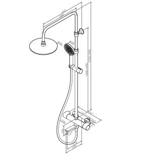 Душевая система AM.PM  X-Joy F0785A444 розовое золото